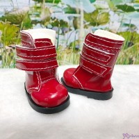 SHU073RED Yo-SD 1/6 bjd Doll Shoes Double Strap Boots RED 